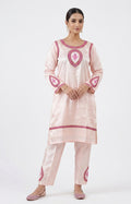 Blush Pink Embroidered kashmiri Kurta Set