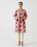 Multicolor Patchwork-Style Embroidered Kurta Set
