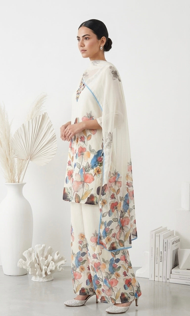 Ethereal Garden Ivory Floral  Set