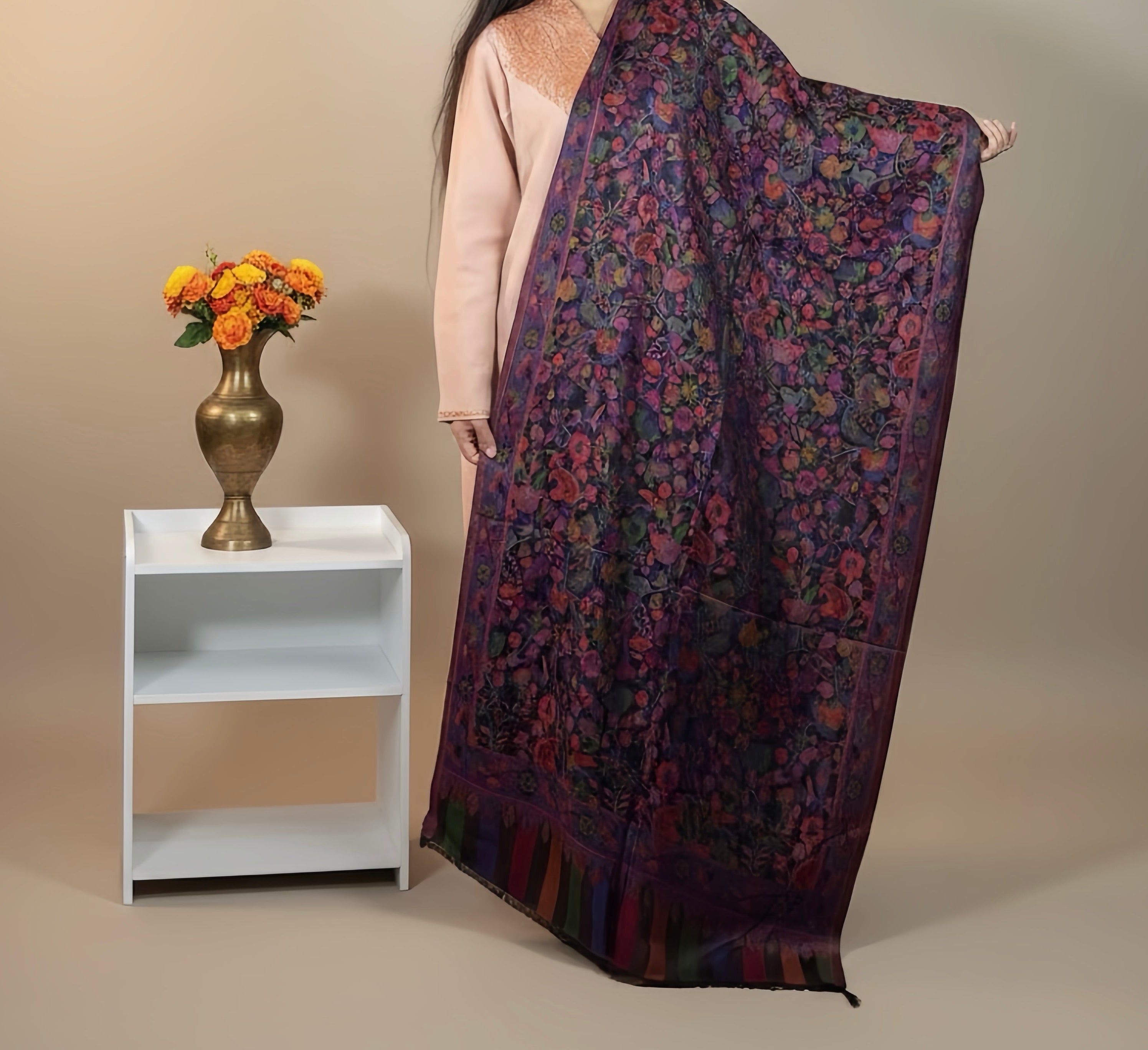 Al-Azhar kani shawl - Midnight Floral