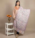 Al-Azhar Kani shawl - Ivory Pastel Garden