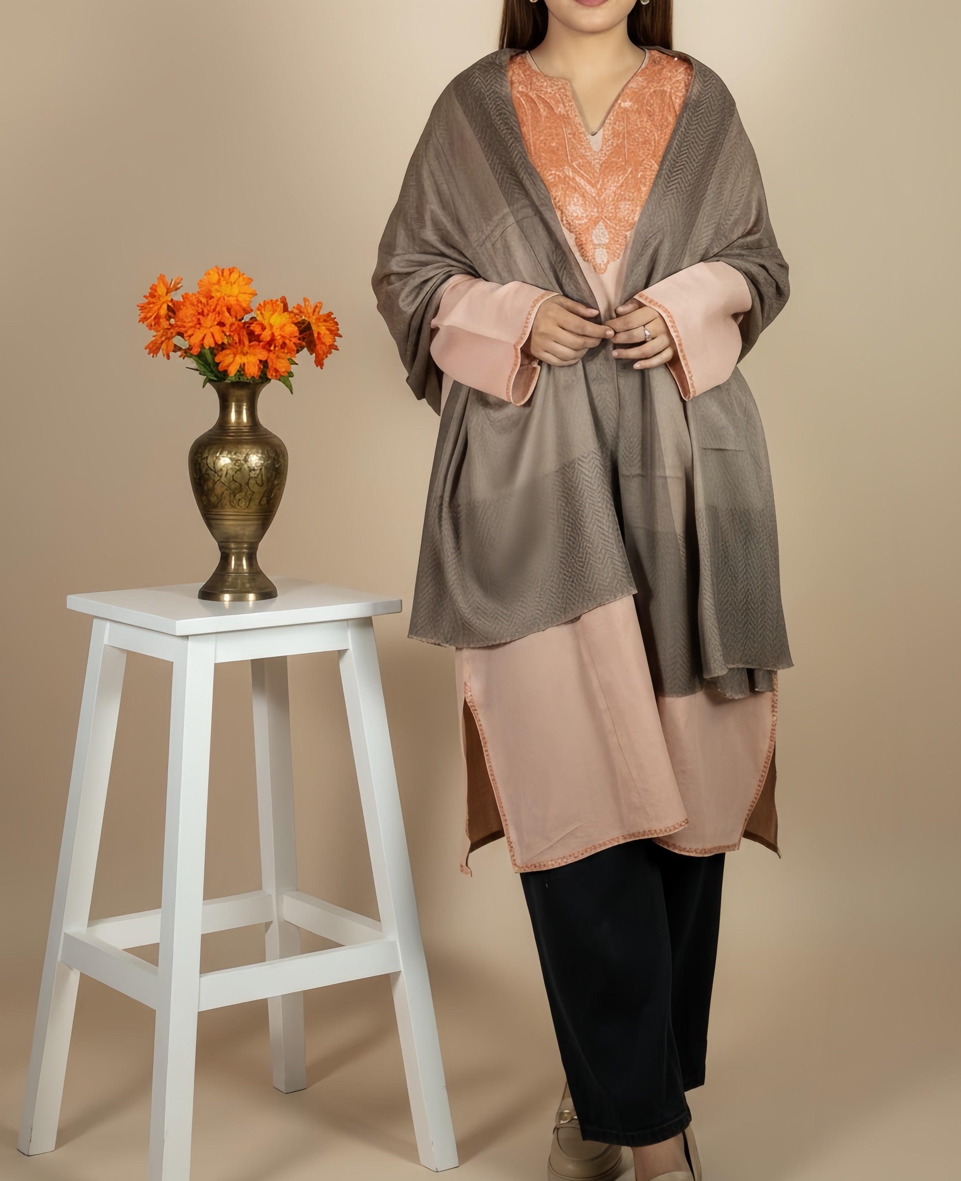 Al-Azhar collection - Soft ash grey stole