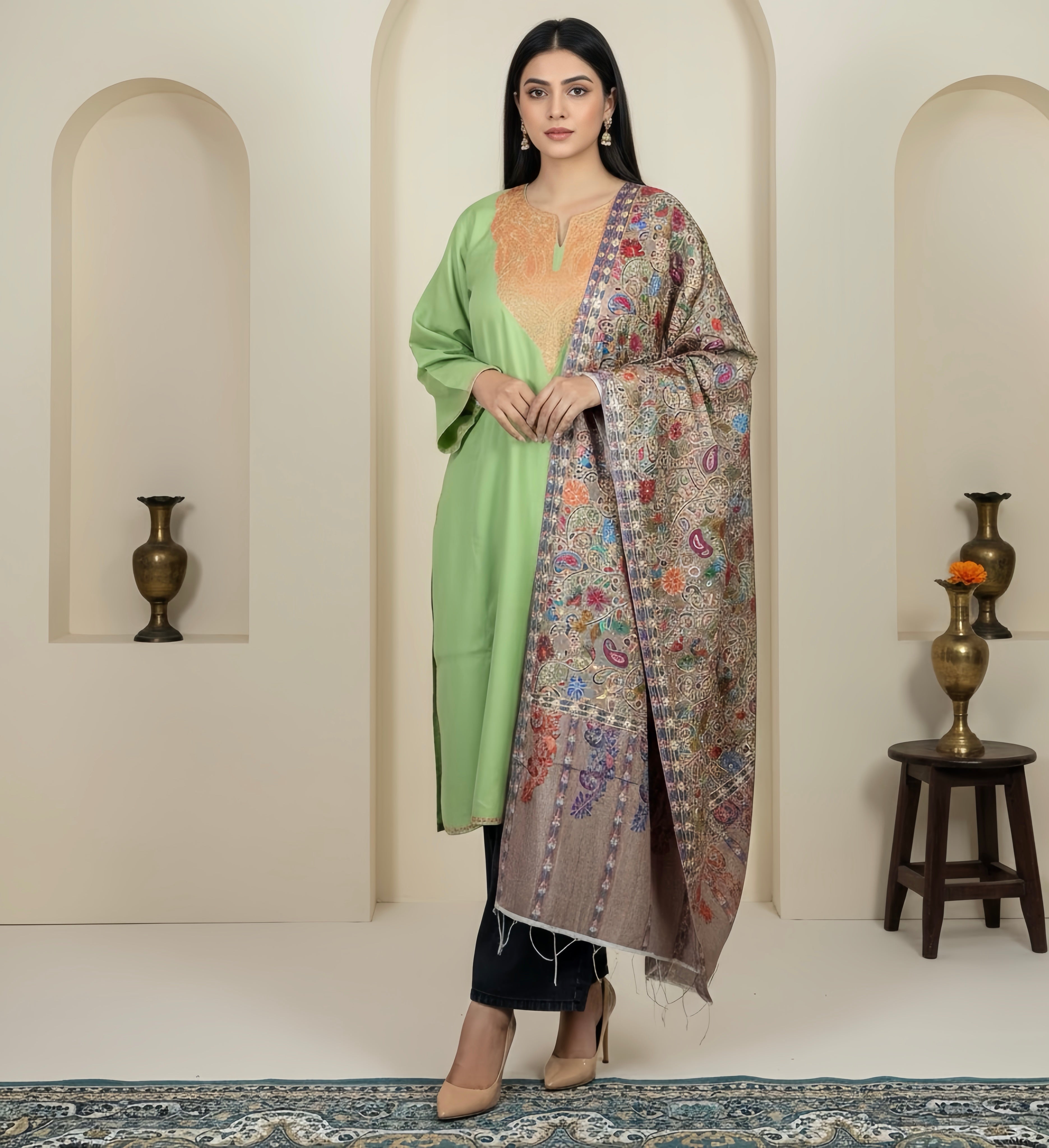 Al-Azhar collection- kalamkari shawl